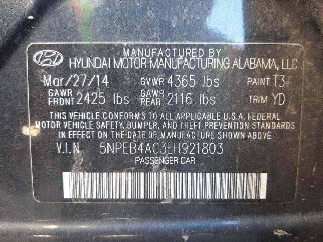 Photo 10 from auction – 2014 HYUNDAI SONATA GLS with VIN 5NPEB4AC3EH921803