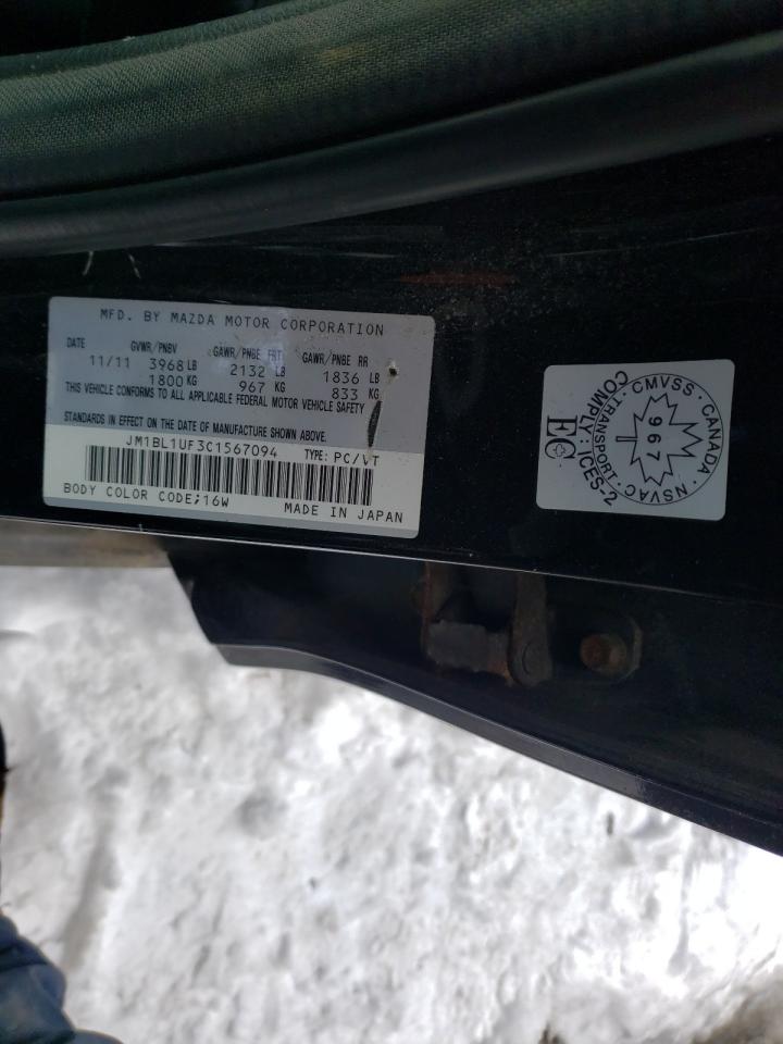 Photo 10 from auction – 2012 MAZDA 3 I with VIN JM1BL1UF3C1567094