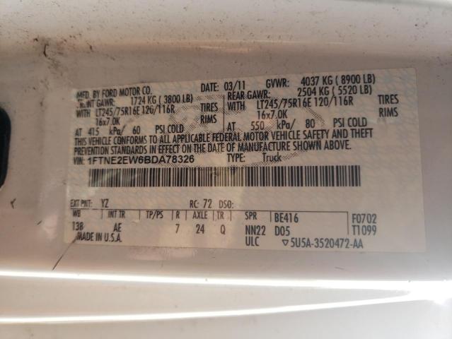 Photo 10 from auction – 2011 FORD ECONOLINE with VIN 1FTNE2EW6BDA78326
