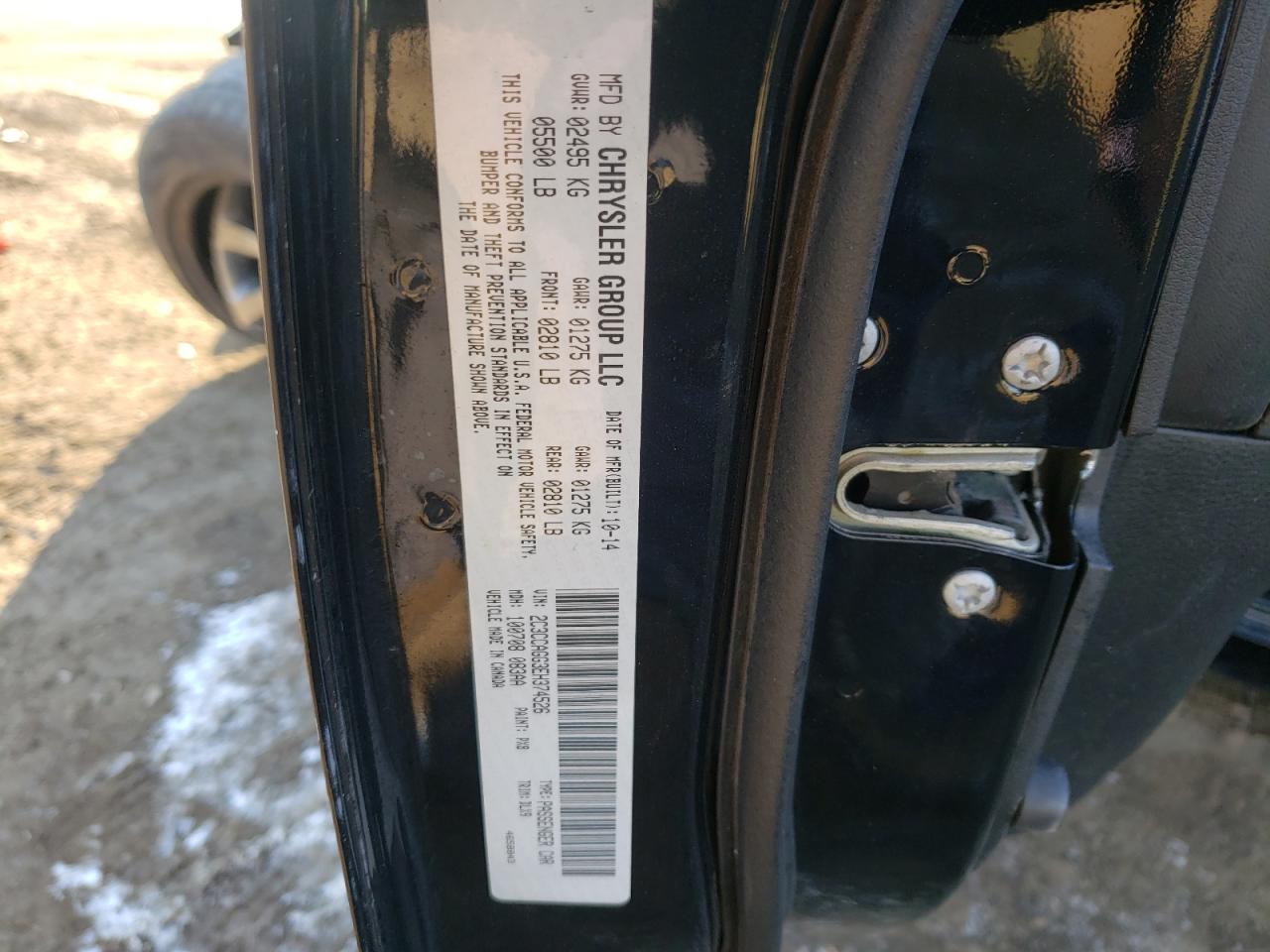 Photo 10 from auction – 2014 CHRYSLER 300 S with VIN 2C3CCAGG3EH374526