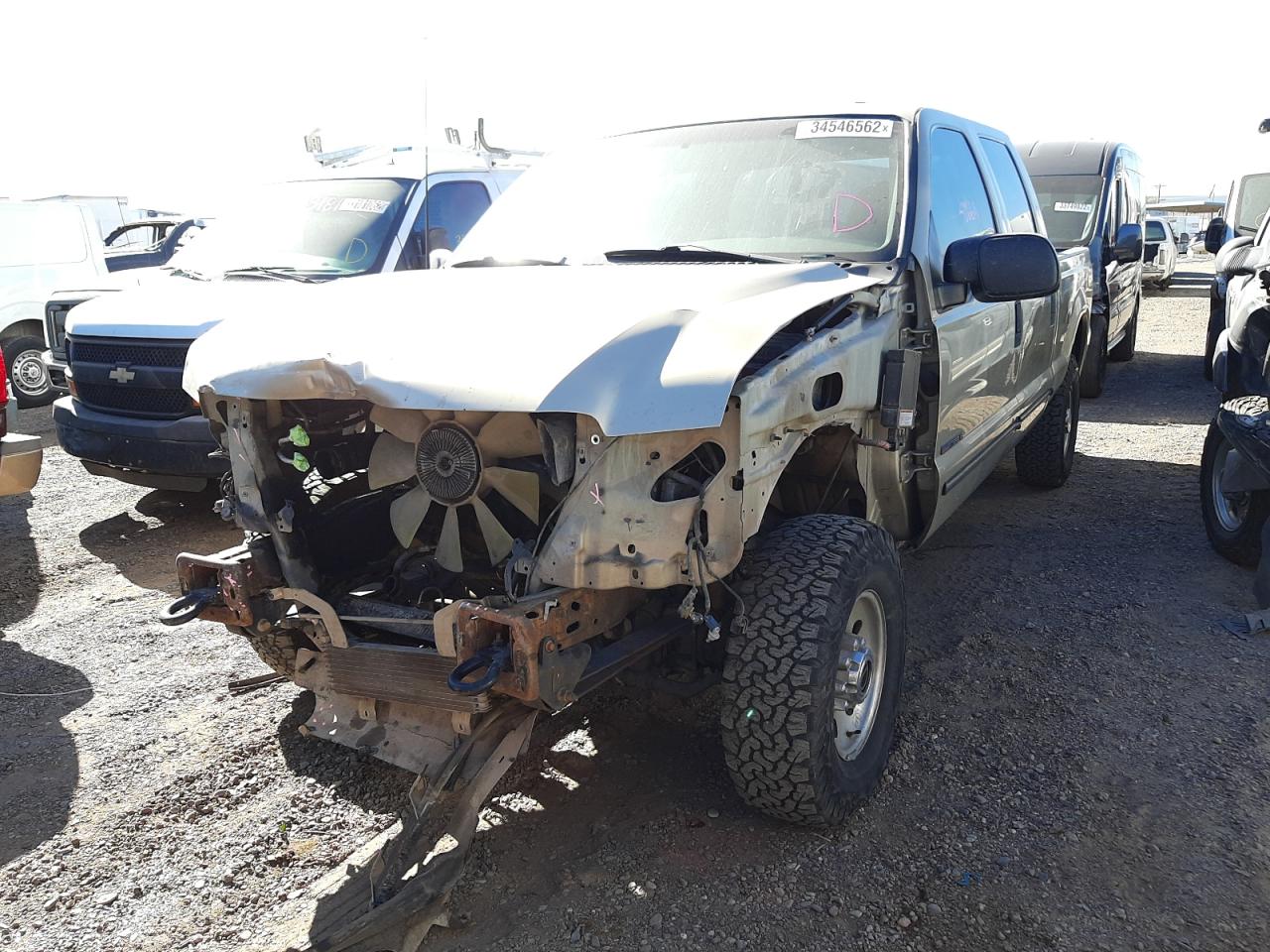 Photo 2 from auction – 2000 FORD F250 SUPER with VIN 3FTNW21F2YMA45467