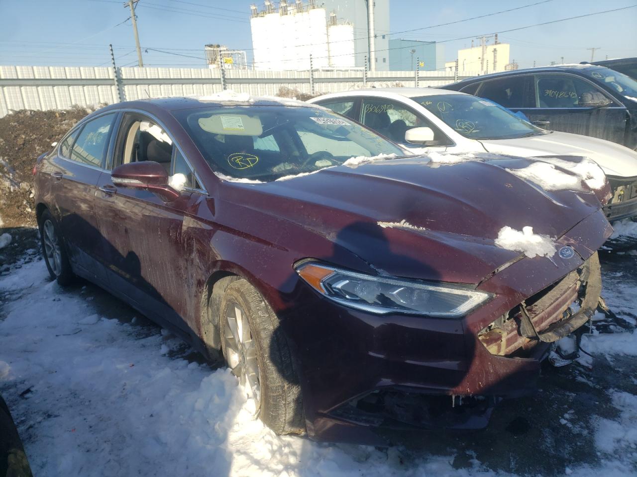 FORD FUSION SE 2017 with VIN 3FA6P0HDXHR155895 - Photo from auction