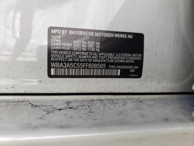 Photo 10 from auction – 2015 BMW 328 I with VIN WBA3A5C55FF608565