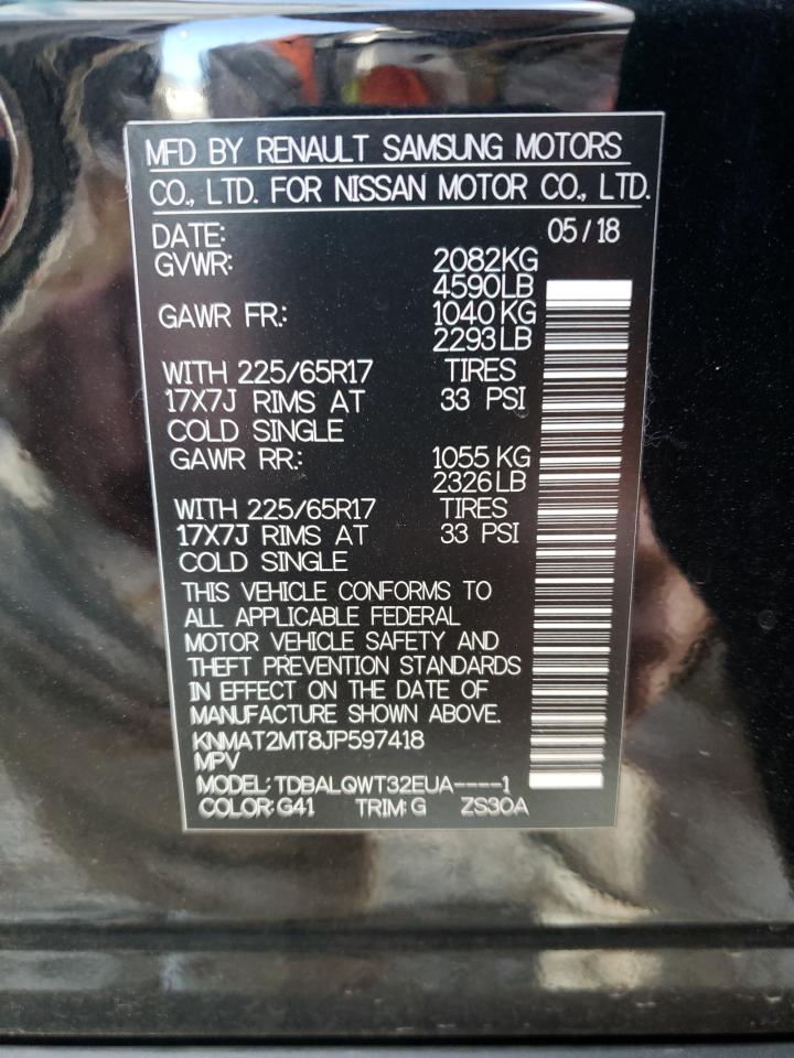 Photo 10 from auction – 2018 NISSAN ROGUE S with VIN KNMAT2MT8JP597418