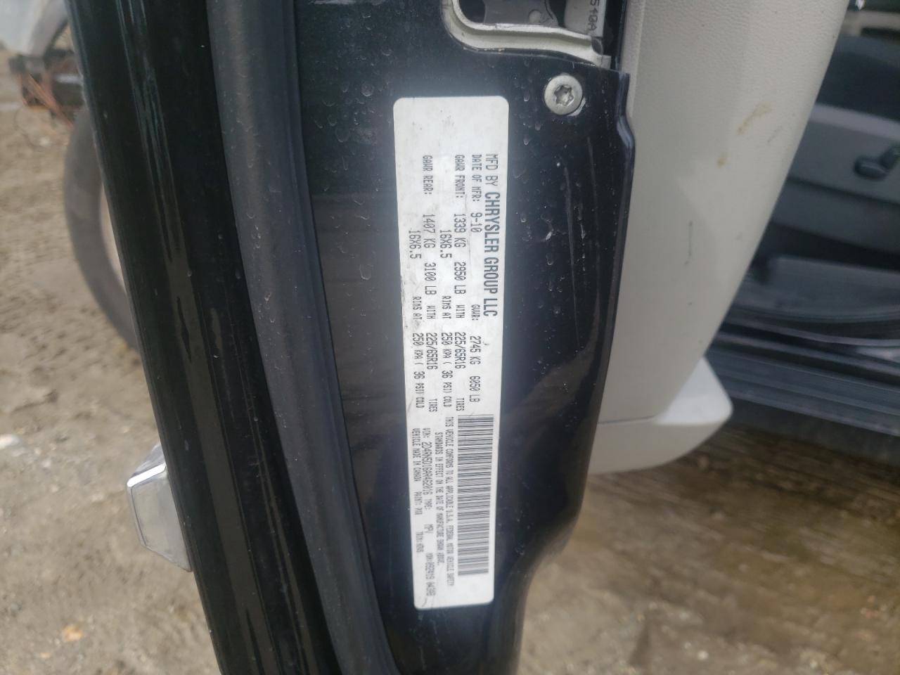 Photo 10 from auction – 2010 DODGE GRAND CARA with VIN 2D4RN5D16AR462016