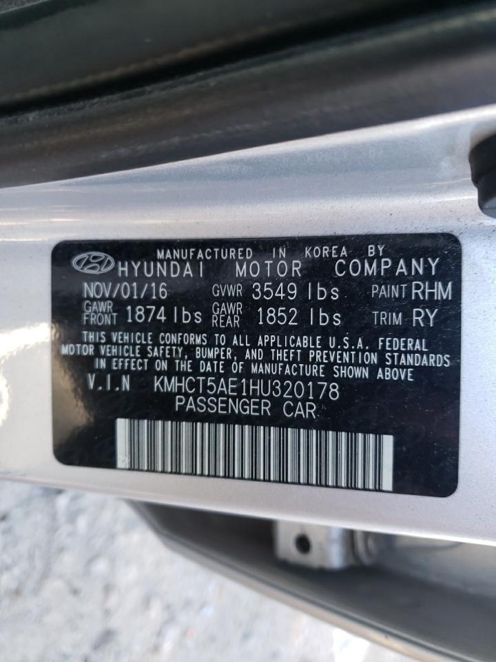 Photo 10 from auction – 2017 HYUNDAI ACCENT SE with VIN KMHCT5AE1HU320178
