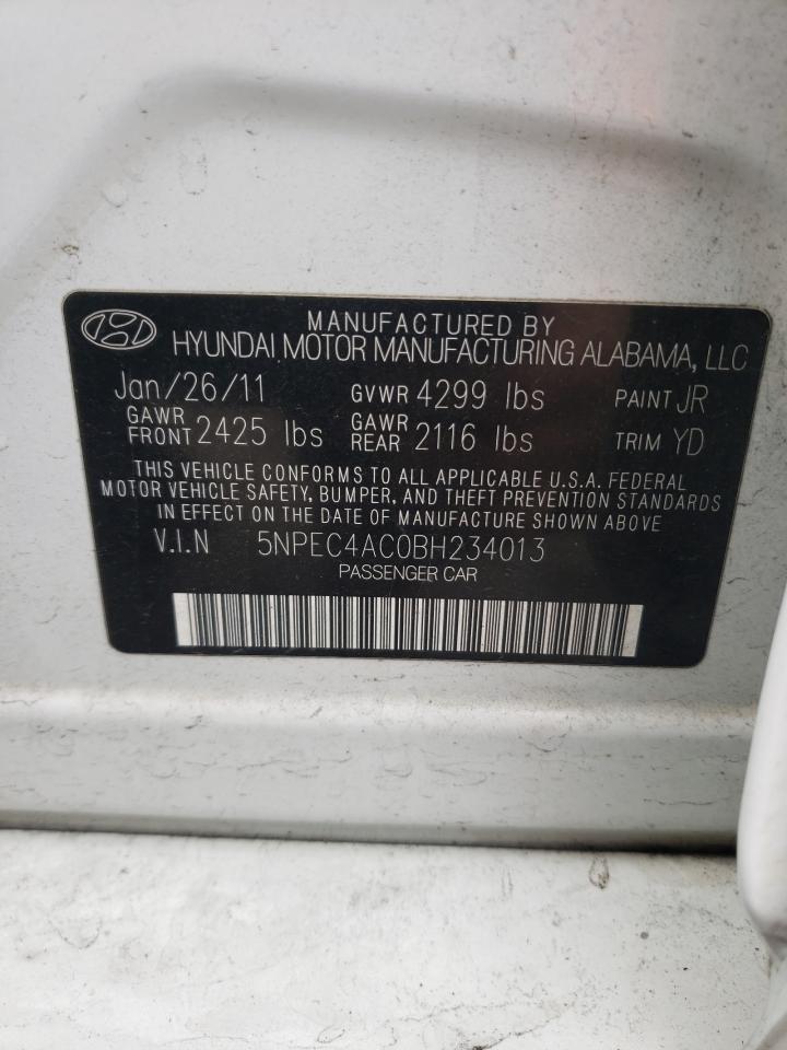 Photo 10 from auction – 2011 HYUNDAI SONATA SE with VIN 5NPEC4AC0BH234013