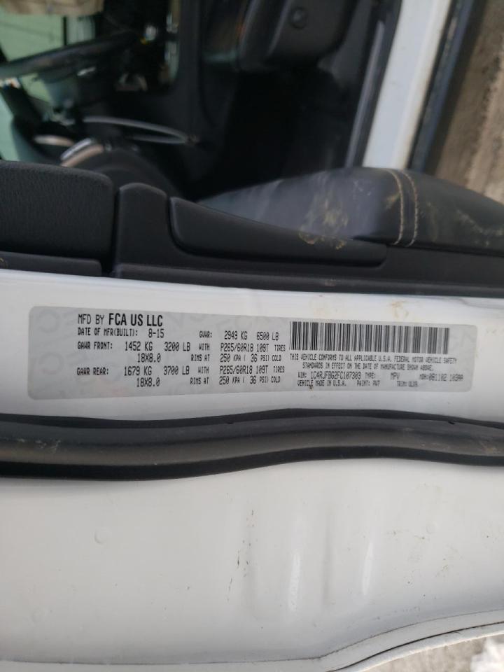 Photo 10 from auction – 2015 JEEP GRAND CHER with VIN 1C4RJFBG2FC107303