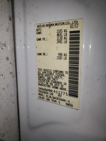 Photo 10 from auction – 2017 NISSAN MAXIMA 3.5 with VIN 1N4AA6AP8HC411775