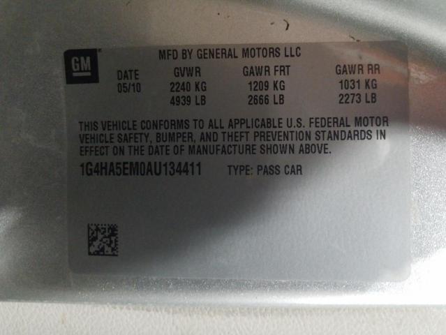 Photo 10 from auction – 2010 BUICK LUCERNE CX with VIN 1G4HA5EM0AU134411