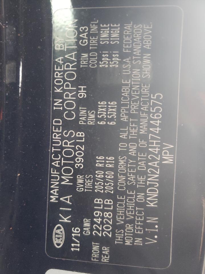 Photo 10 from auction – 2017 KIA SOUL with VIN KNDJN2A24H7446575