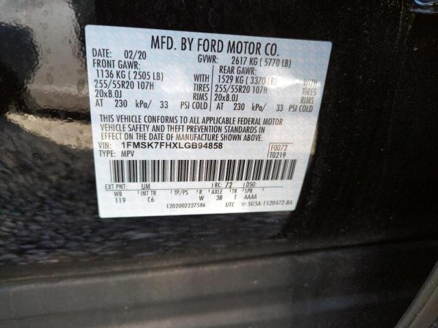 Photo 10 from auction – 2020 FORD EXPLORER L with VIN 1FMSK7FHXLGB94858