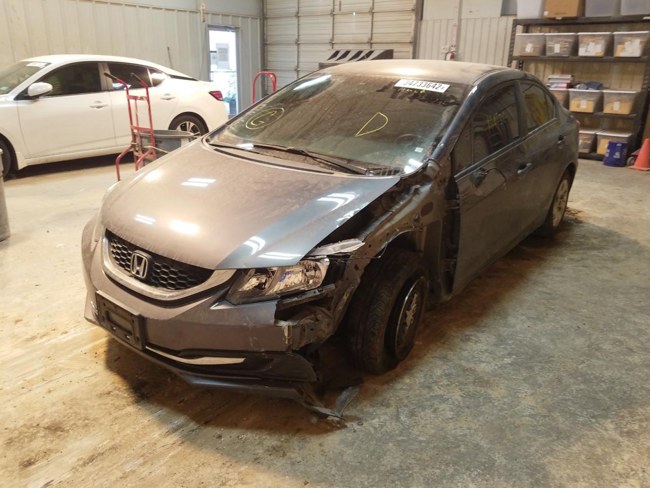 Photo 2 from auction – 2013 HONDA CIVIC LX with VIN 19XFB2F58DE088795