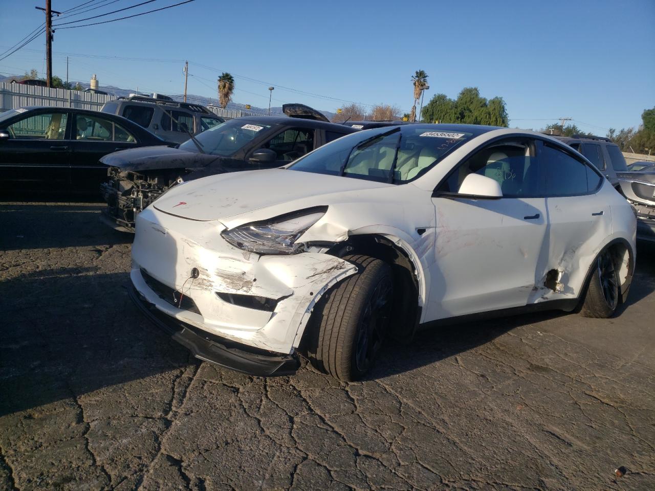Photo 2 from auction – 2021 TESLA MODEL Y with VIN 5YJYGAEE5MF247238