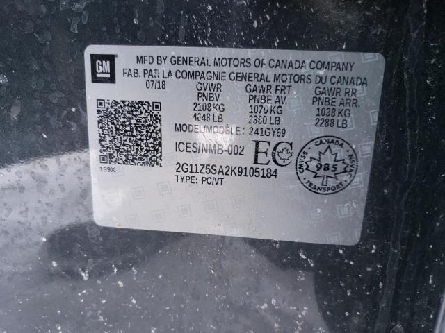 Photo 10 from auction – 2019 CHEVROLET IMPALA LT with VIN 2G11Z5SA2K9105184