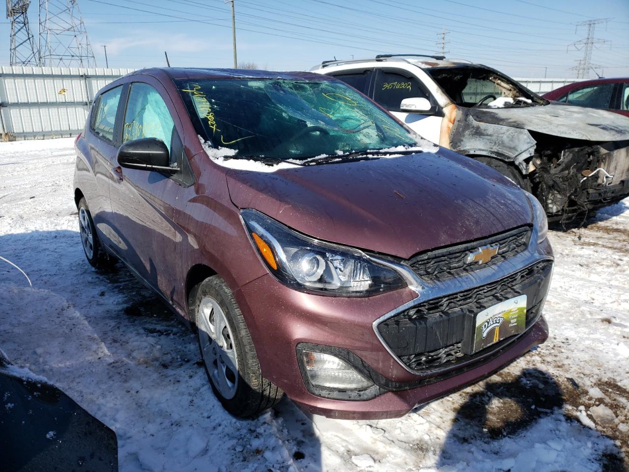 CHEVROLET SPARK LS 2021 with VIN KL8CB6SA0MC706690 - Photo from auction