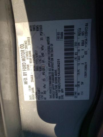 Photo 10 from auction – 2010 FORD EXPLORER X with VIN 1FMEU7DE1AUA36231