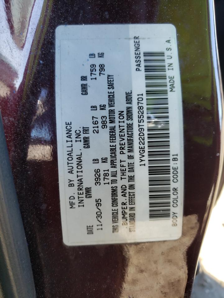 Photo 10 from auction – 1996 MAZDA 626 ES with VIN 1YVGE22D9T5528701