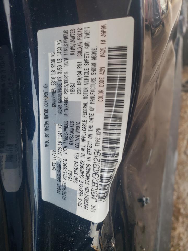 Photo 10 from auction – 2019 MAZDA CX-9 TOURI with VIN JM3TCBCY3K0312194