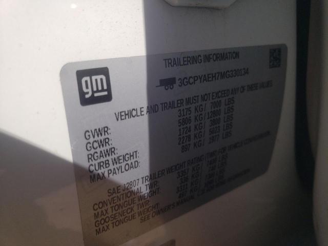Photo 10 from auction – 2021 CHEVROLET SILVERADO with VIN 3GCPYAEH7MG330134