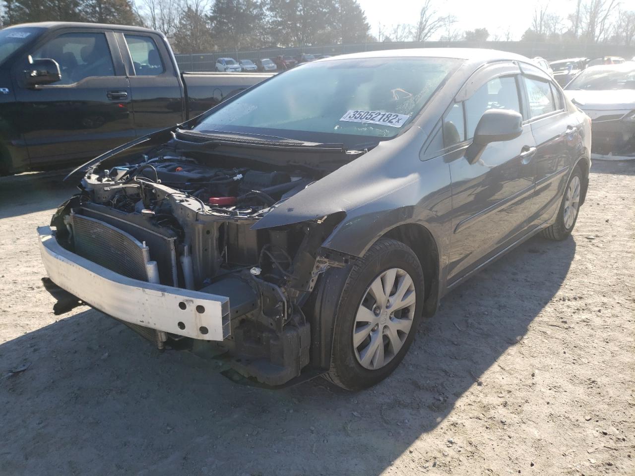 Photo 2 from auction – 2012 HONDA CIVIC LX with VIN 2HGFB2F5XCH300813