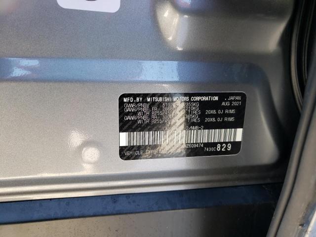 Photo 10 from auction – 2022 MITSUBISHI OUTLANDER with VIN JA4J4VA8XNZ609474