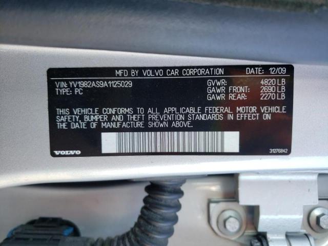 Photo 10 from auction – 2010 VOLVO S80 3.2 with VIN YV1982AS9A1125029