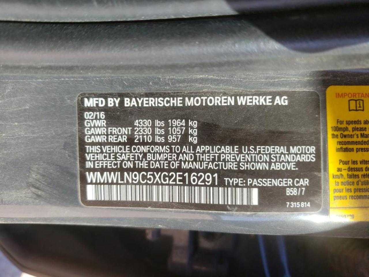 Photo 10 from auction – 2016 MINI COOPER S C with VIN WMWLN9C5XG2E16291