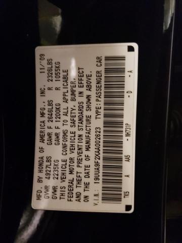 Photo 10 from auction – 2010 ACURA TL with VIN 19UUA9F2XAA002623
