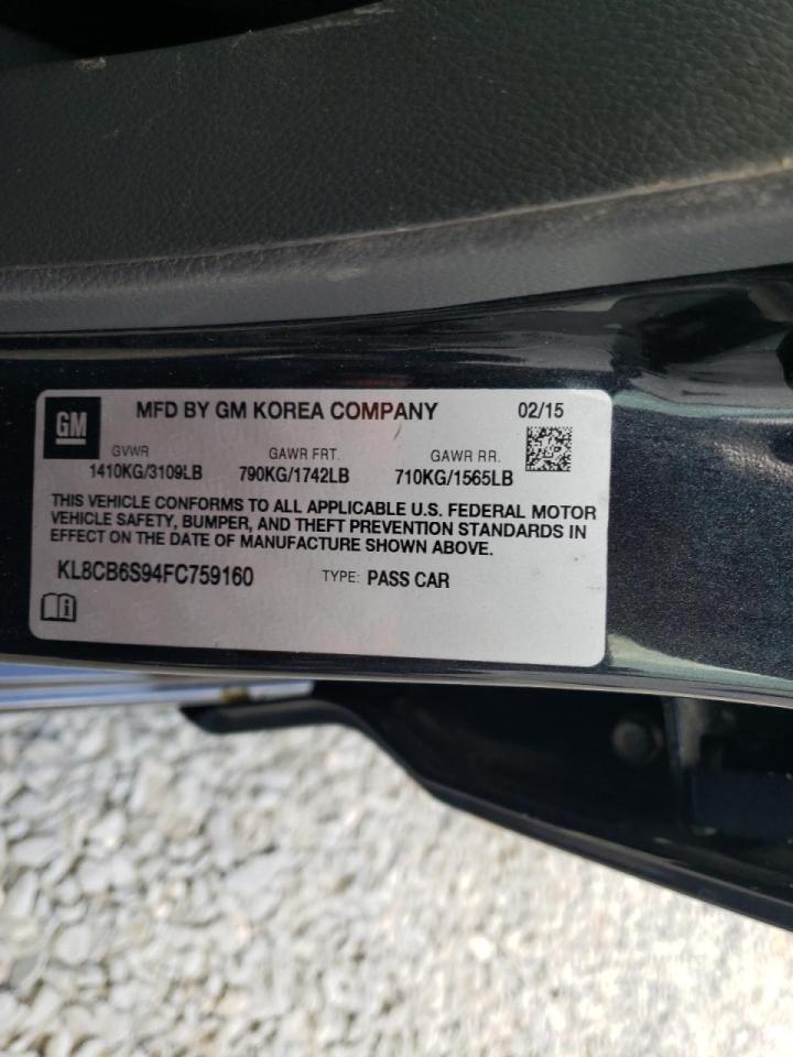 Photo 10 from auction – 2015 CHEVROLET SPARK LS with VIN KL8CB6S94FC759160