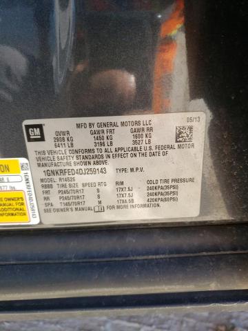 Photo 10 from auction – 2013 CHEVROLET TRAVERSE L with VIN 1GNKRFED4DJ259143