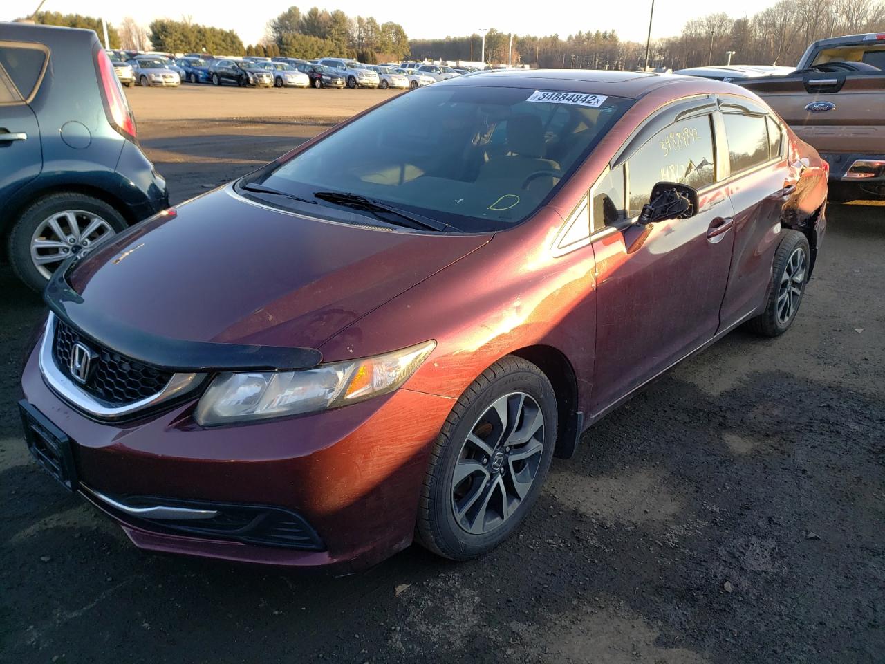 Photo 2 from auction – 2013 HONDA CIVIC EX with VIN 19XFB2F85DE221877