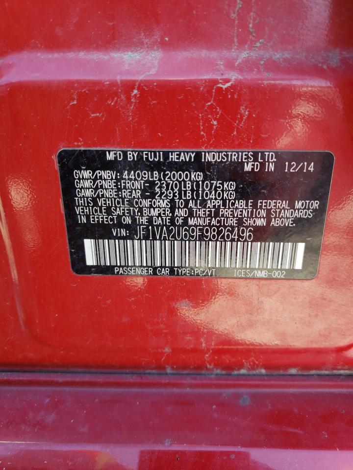 Photo 10 from auction – 2015 SUBARU WRX STI LI with VIN JF1VA2U69F9826496