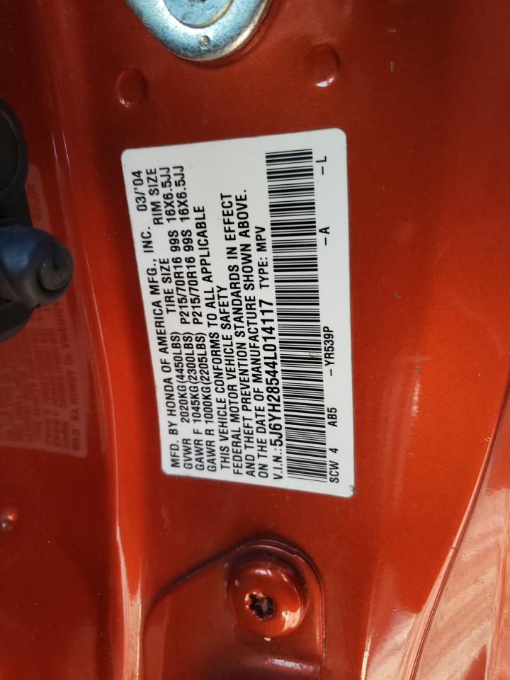 Photo 10 from auction – 2004 HONDA ELEMENT EX with VIN 5J6YH28544L014117