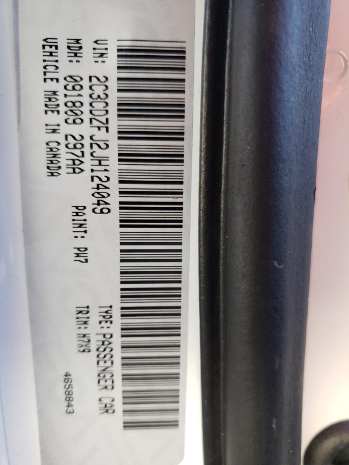 Photo 10 from auction – 2018 DODGE CHALLENGER with VIN 2C3CDZFJ2JH124049