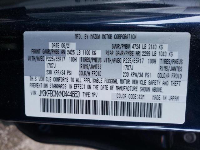 Photo 10 from auction – 2021 MAZDA CX-5 TOURI with VIN JM3KFBCMXM0444663
