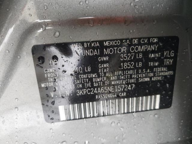 Photo 10 from auction – 2022 HYUNDAI ACCENT SE with VIN 3KPC24A65NE157247