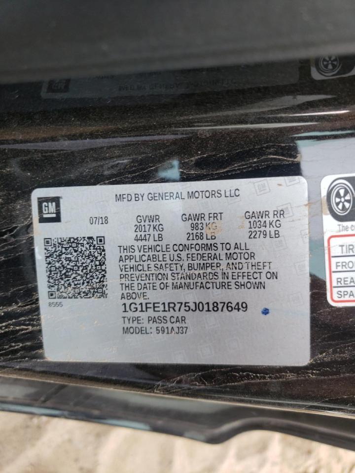 Photo 10 from auction – 2018 CHEVROLET CAMARO SS with VIN 1G1FE1R75J0187649