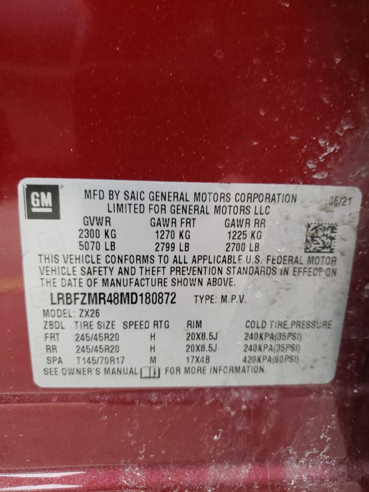 Photo 10 from auction – 2021 BUICK ENVISION P with VIN LRBFZMR48MD180872