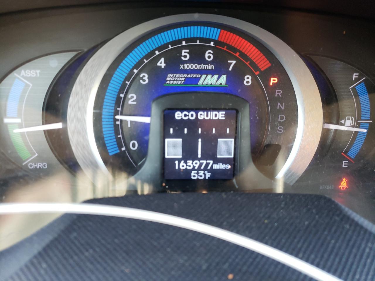 Photo 8 from auction – 2010 HONDA INSIGHT EX with VIN JHMZE2H70AS024681