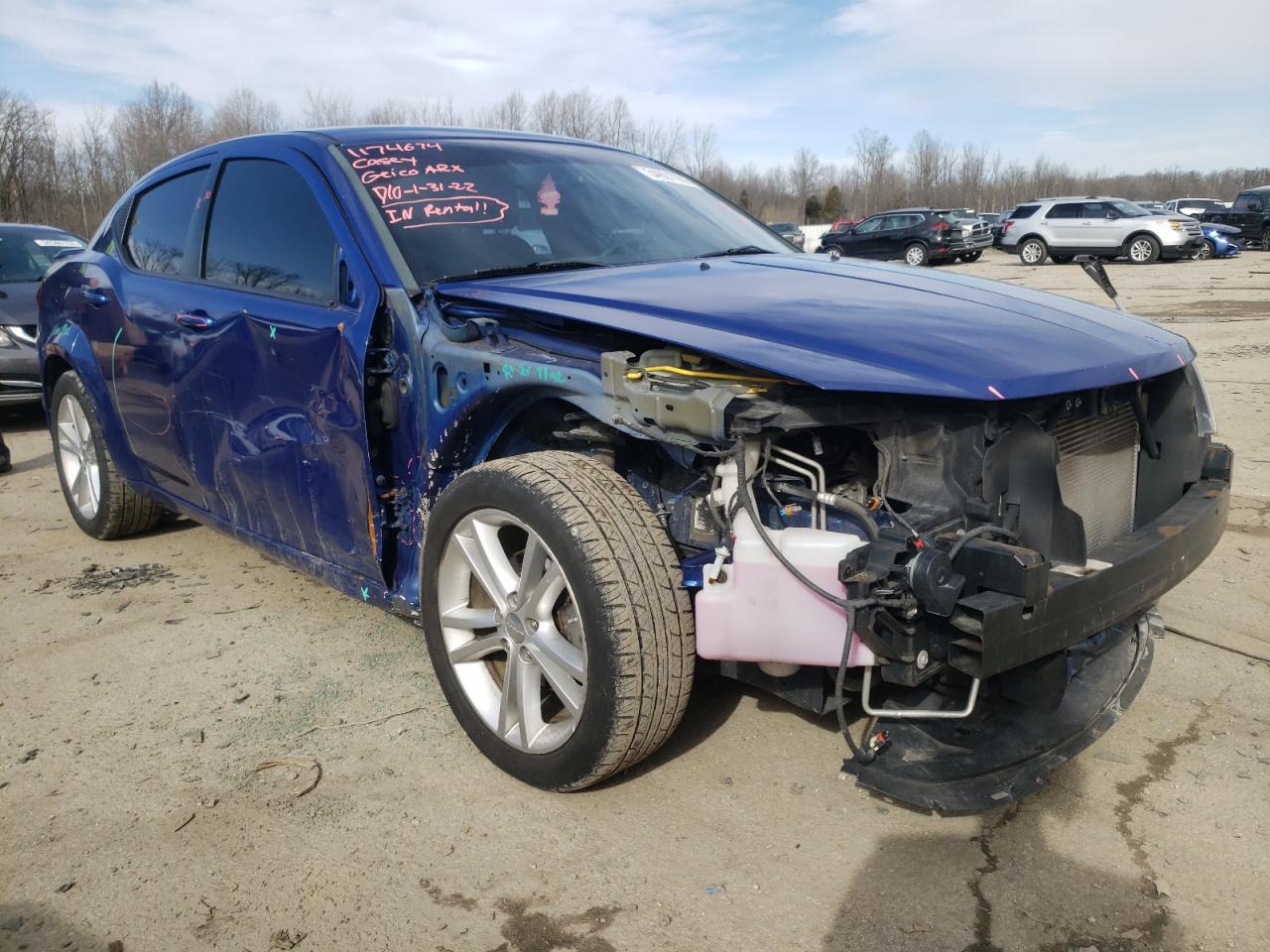 DODGE AVENGER SX 2014 with VIN 1C3CDZCB6EN228649 - Photo from auction