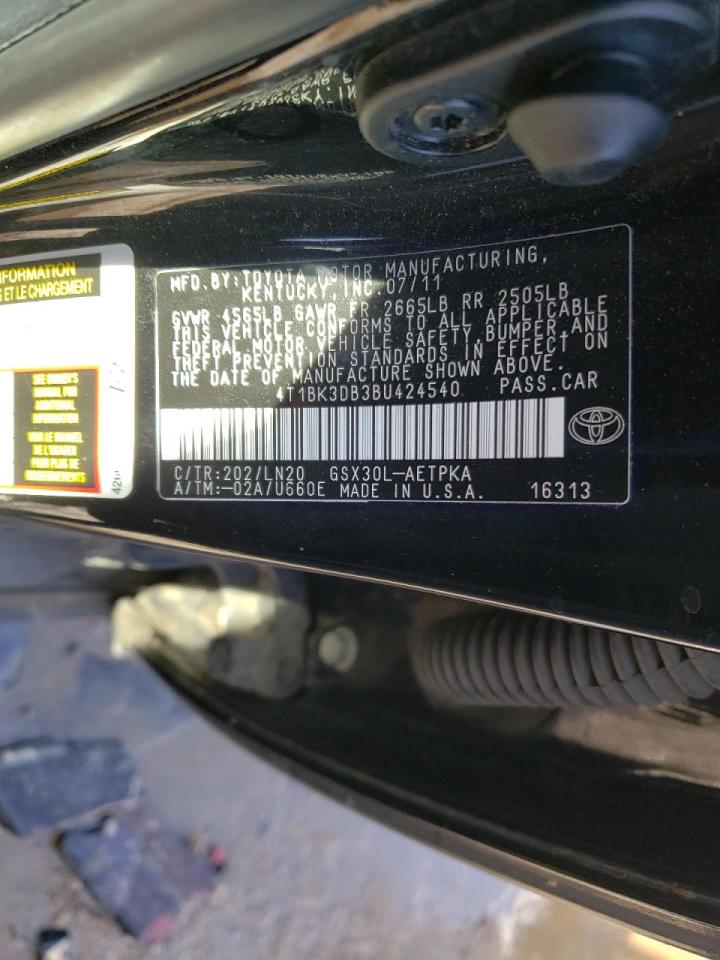 Photo 10 from auction – 2011 TOYOTA AVALON BAS with VIN 4T1BK3DB3BU424540