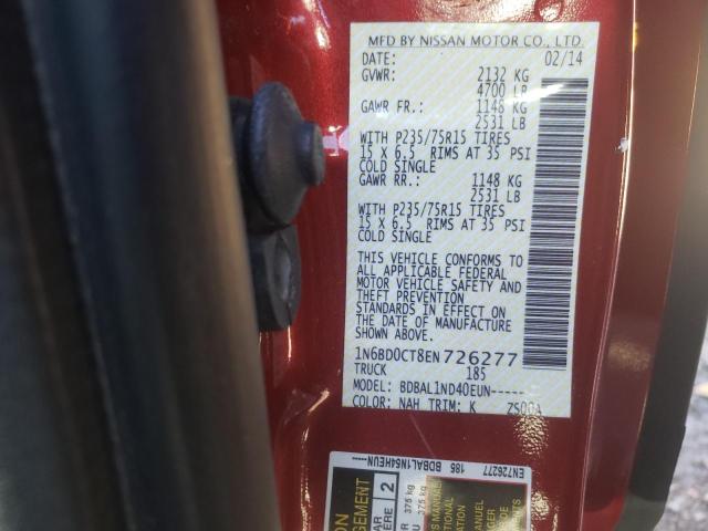 Photo 10 from auction – 2014 NISSAN FRONTIER S with VIN 1N6BD0CT8EN726277