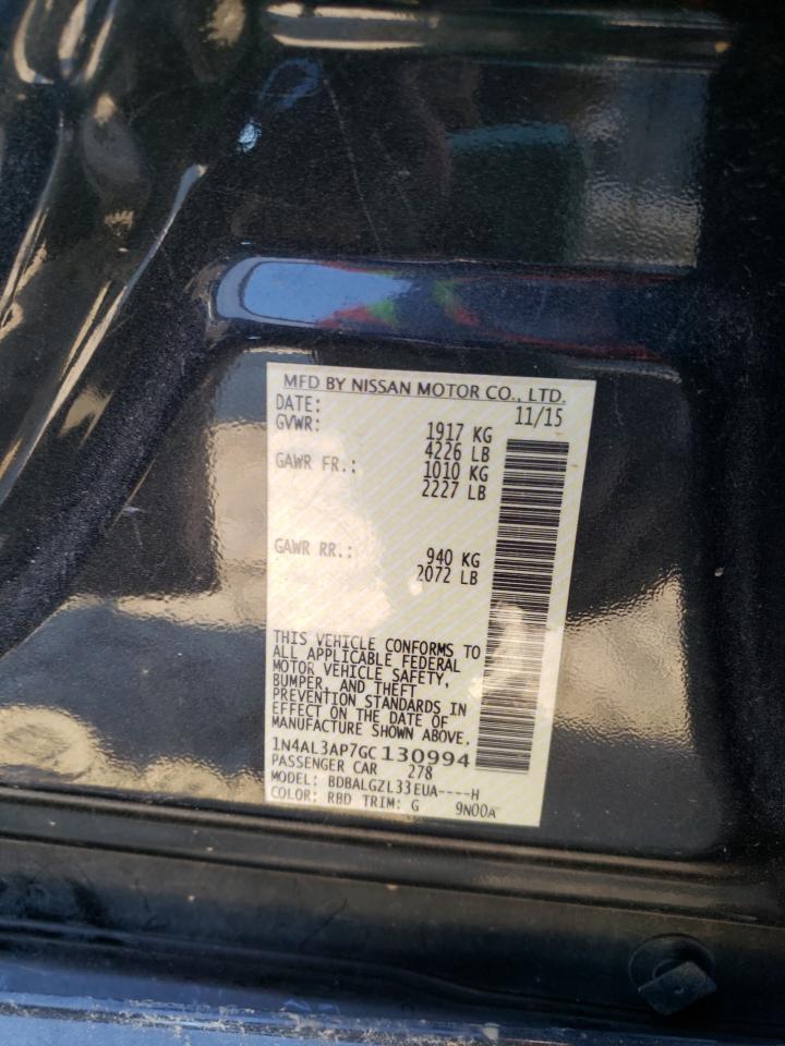 Photo 10 from auction – 2016 NISSAN ALTIMA 2.5 with VIN 1N4AL3AP7GC130994