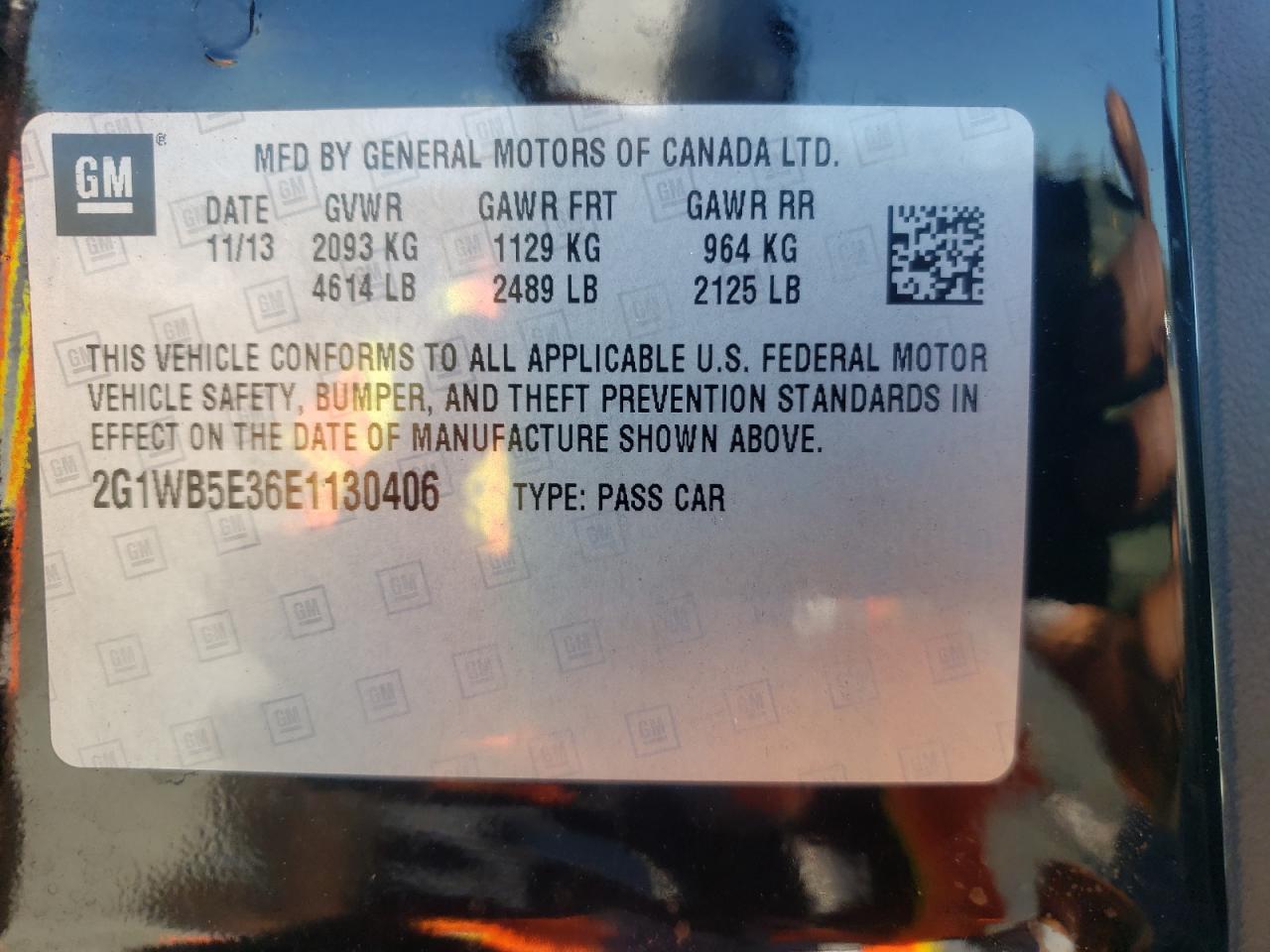 Photo 10 from auction – 2014 CHEVROLET IMPALA LIM with VIN 2G1WB5E36E1130406