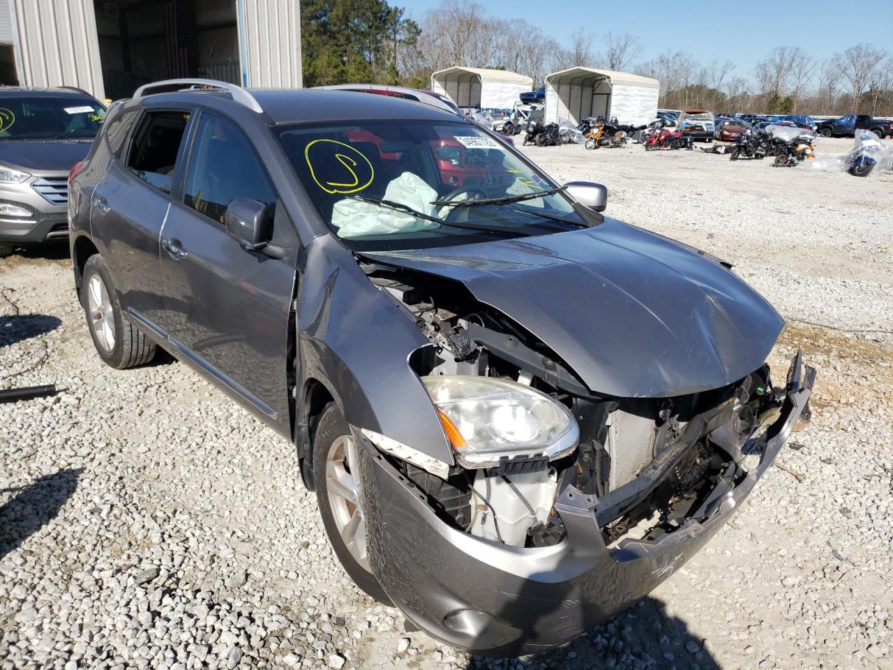 NISSAN ROGUE S 2012 with VIN JN8AS5MT4CW611770 - Photo from auction