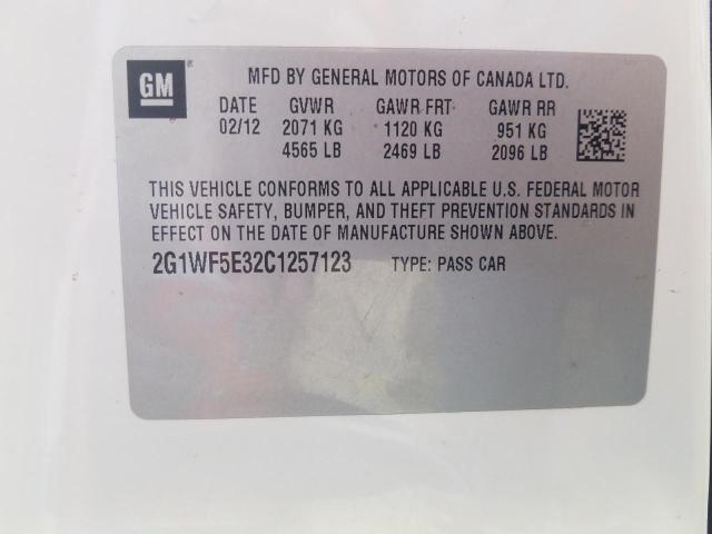 صورة رقم 10 من المزاد - 2012 CHEVROLET IMPALA LS مع VIN 2G1WF5E32C1257123
