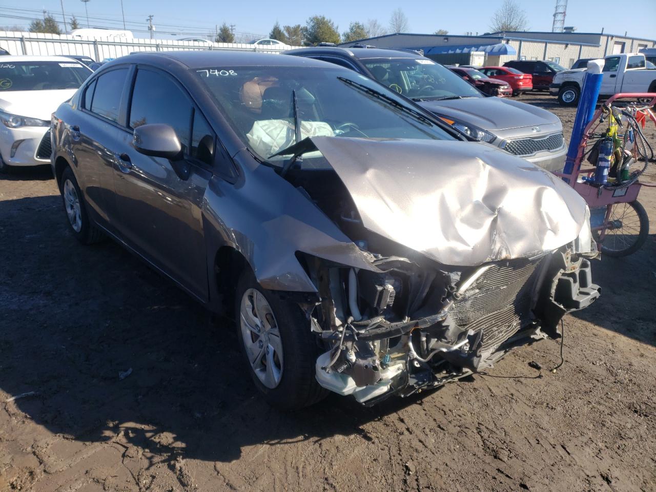 HONDA CIVIC LX 2013 with VIN 19XFB2F54DE202159 - Photo from auction