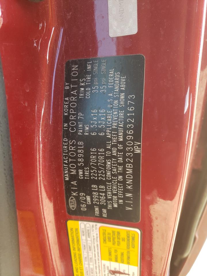 Photo 10 from auction – 2009 KIA SEDONA EX with VIN KNDMB233096321673