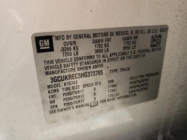 Photo 10 from auction – 2017 CHEVROLET SILVERADO with VIN 3GCUKREC3HG373785